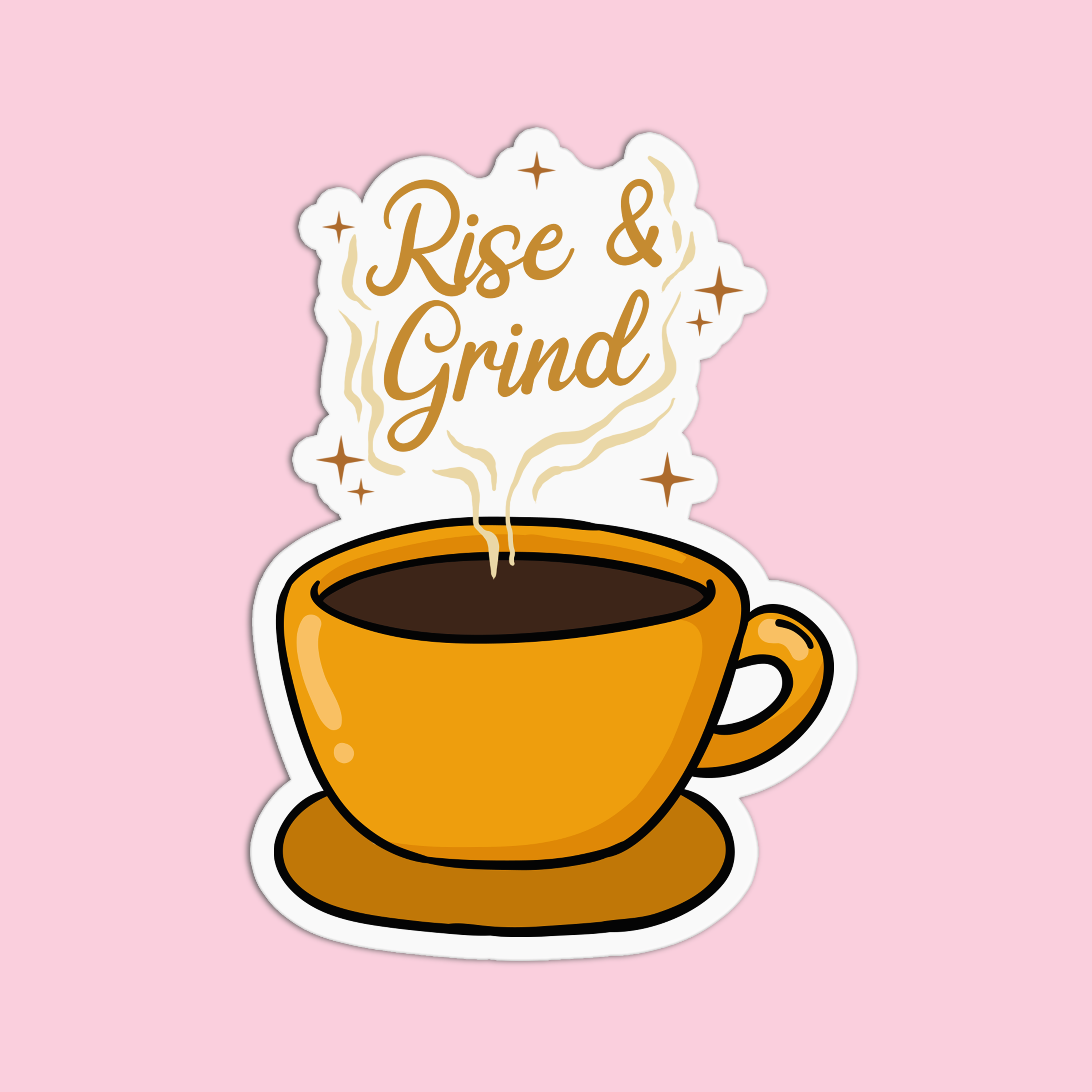 Girls Printing House - Wholesale Sticker - Coffee Rise & Grind Vinyl Waterproof Stickers1