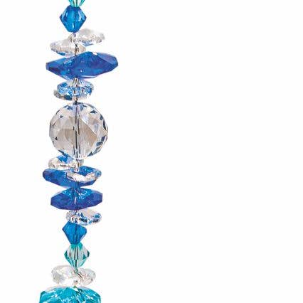 Austrian Crystal Suncatcher, Multi -faceted with Colourful Dreamcatcher Feature for wholesale by Byzantium Collection Ltd