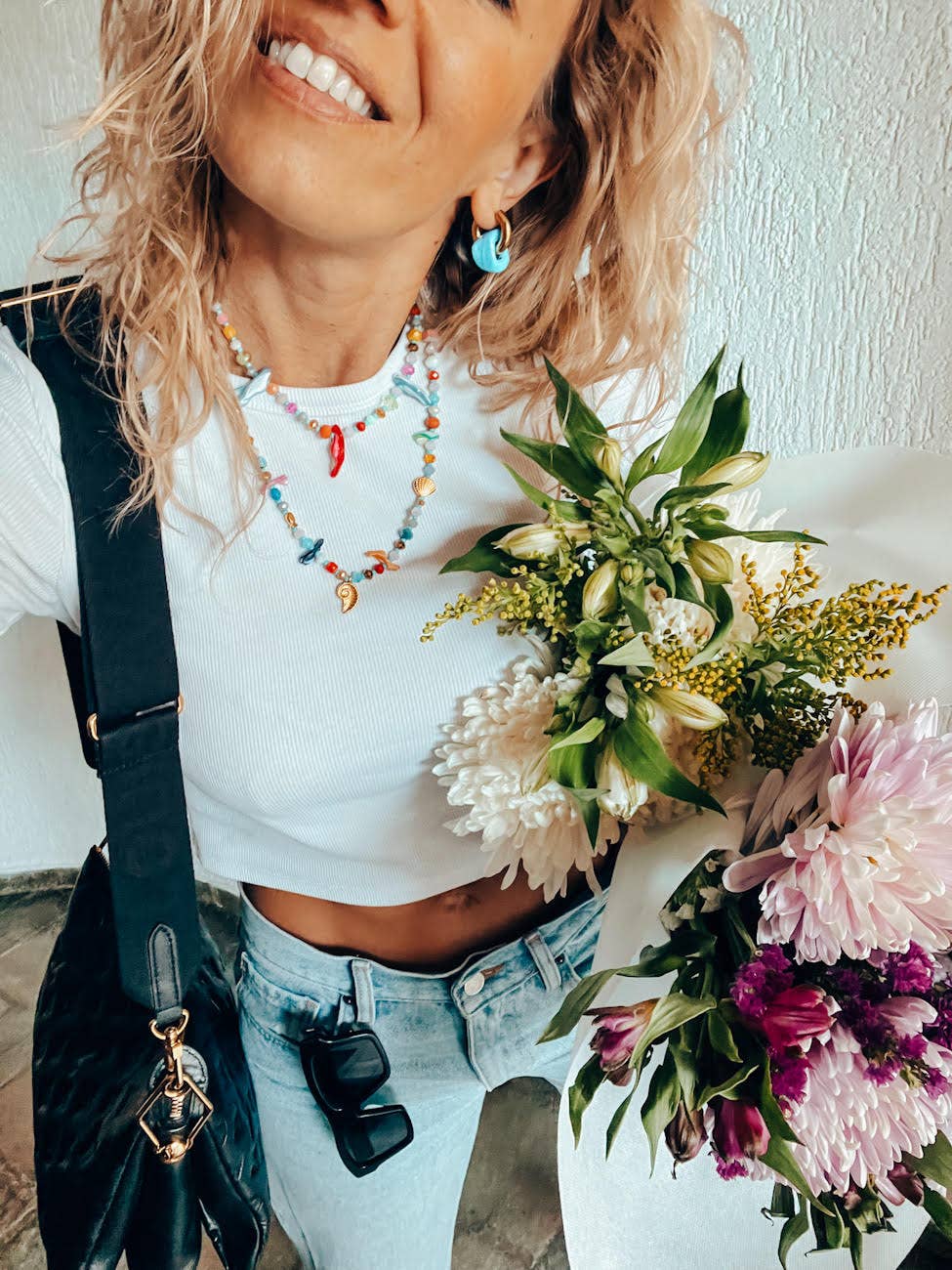 Goupi - Wholesale Beaded/Pearl Necklace - Colorful beaded summer shell necklace3