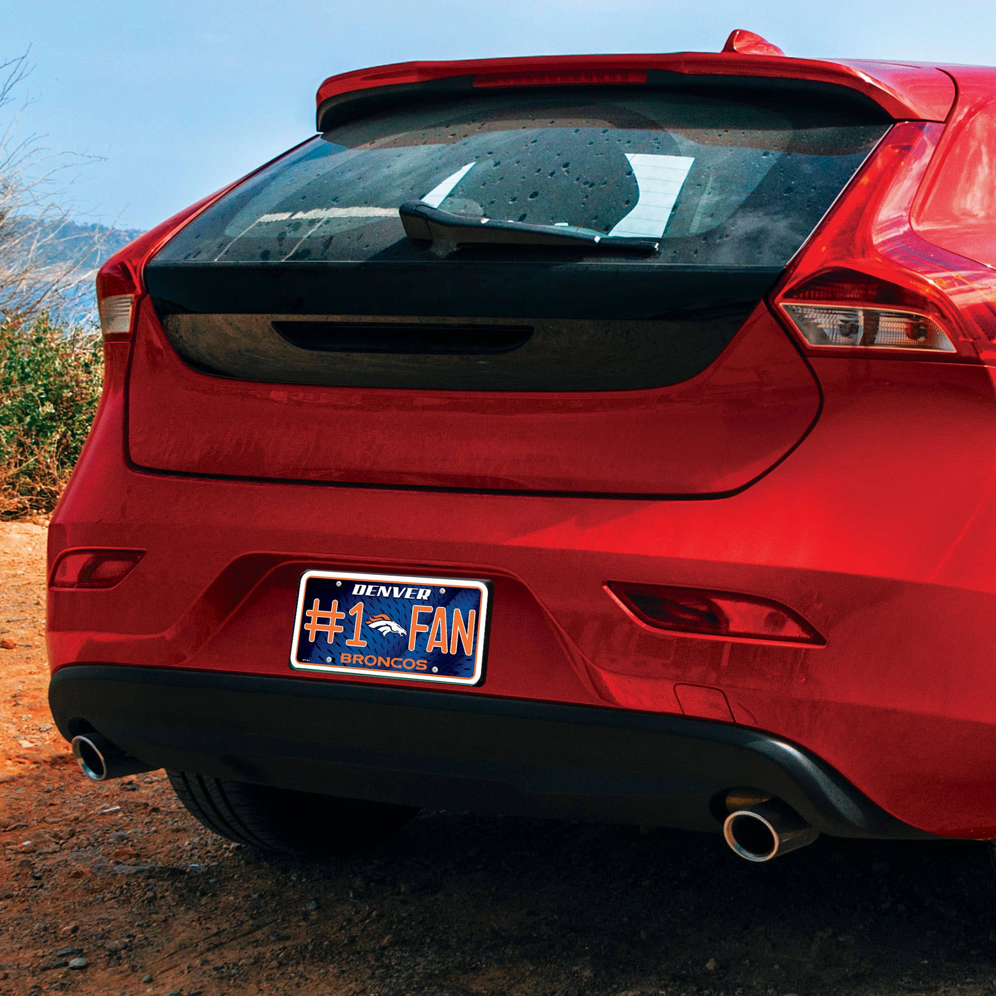 Rico Industries - Wholesale Car Decorative Charm - Unisex - NFL Football Denver Broncos  #1 Fan Metal Auto Tag2