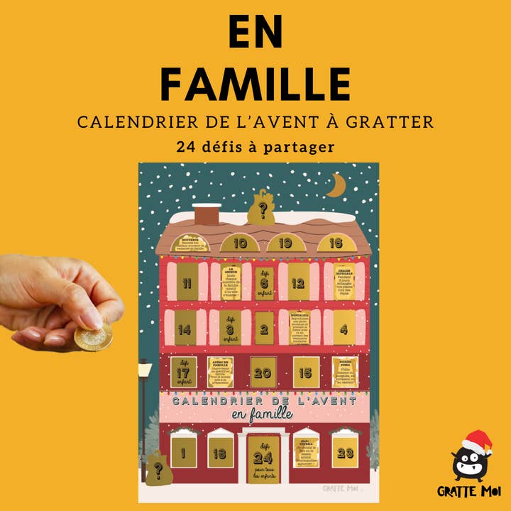 GRATTE MOI papeterie – Calendário do advento por atacado – Calendário do Advento em família - Espere pelo Natal1