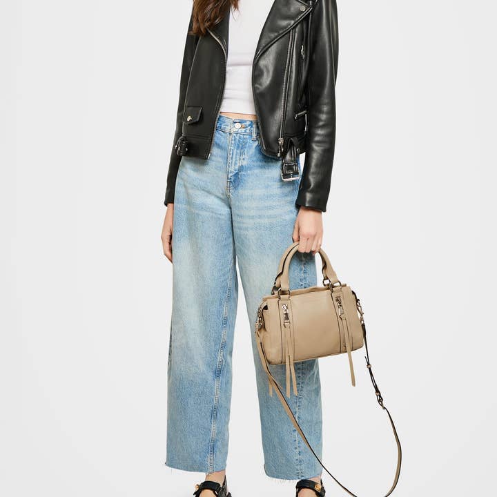 Camel Zip Me Up Mini Satchel for wholesale on Faire1