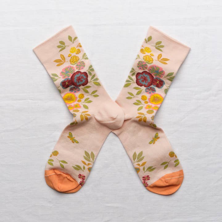 Bonne Maison - Wholesale Socks - Women's - Pink Button Thought Sock