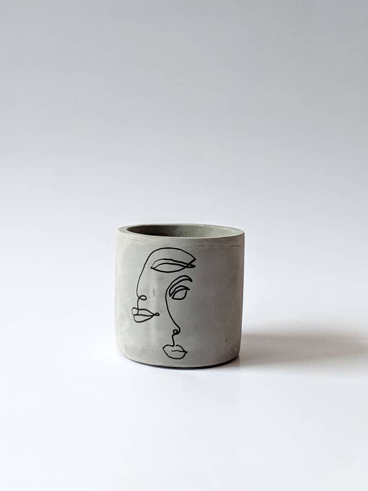 Two Faced Concrete Planter for wholesale by ForgottenProperty
