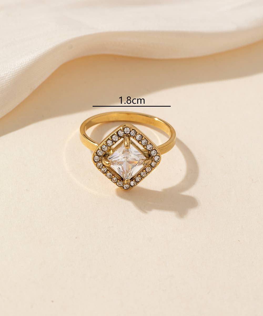 Blossom bijoux - Wholesale Multi-Stone Ring - Adjustable ring Stainless steel 25BGA2330