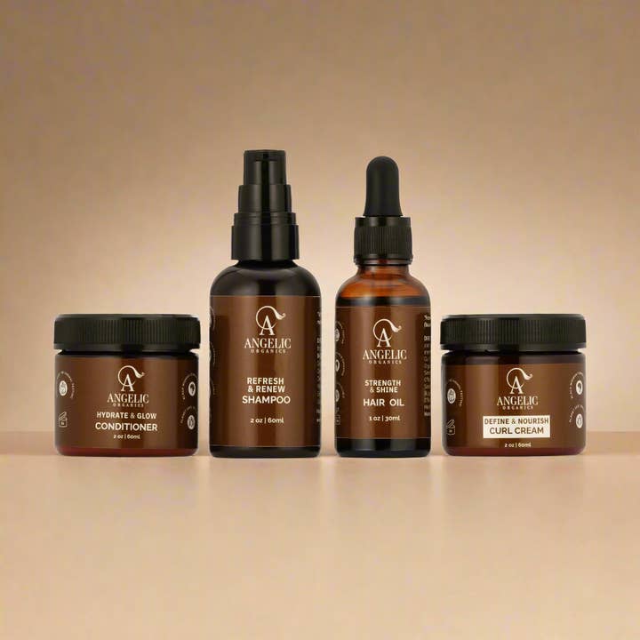 Discovery Kit | Vegan Travel Haircare for Curls & Coils for wholesale by Angelic Organics Hair
