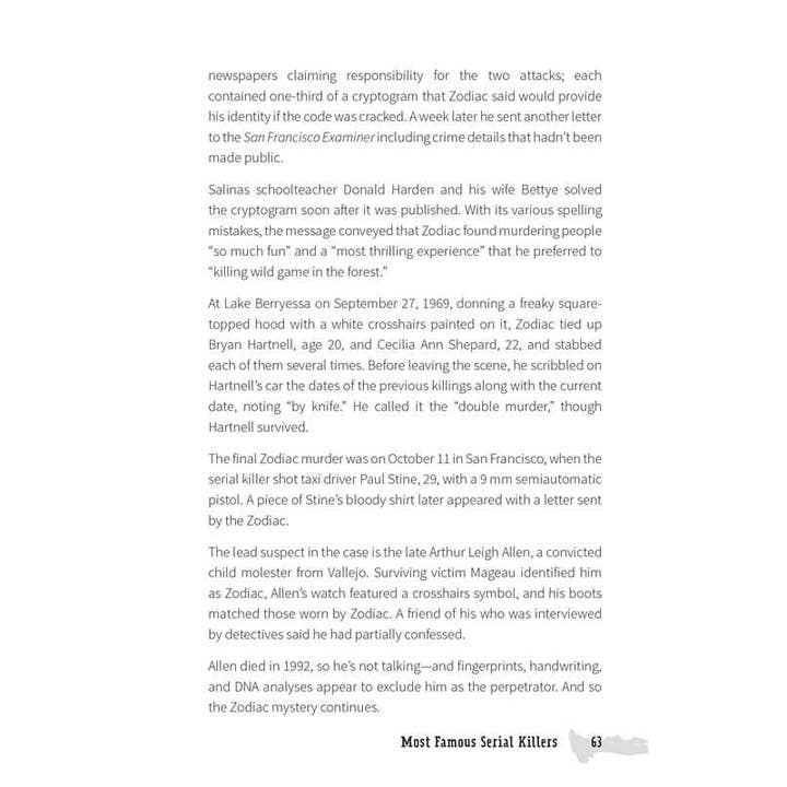 Simon & Schuster - Wholesale True Crime - Serial Killer Trivia by Michelle Kaminsky4