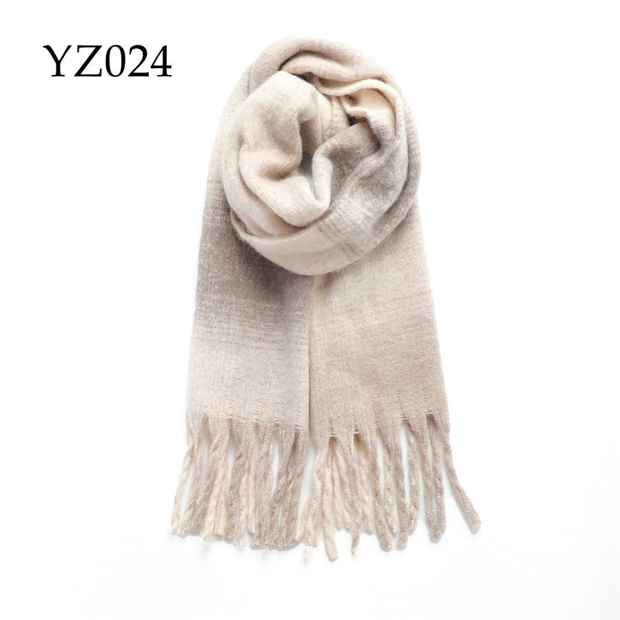 Adorro - Wholesale Scarf - Women's - Soft Chunky Oblong Multi Color Plaid Fleece Scarf10