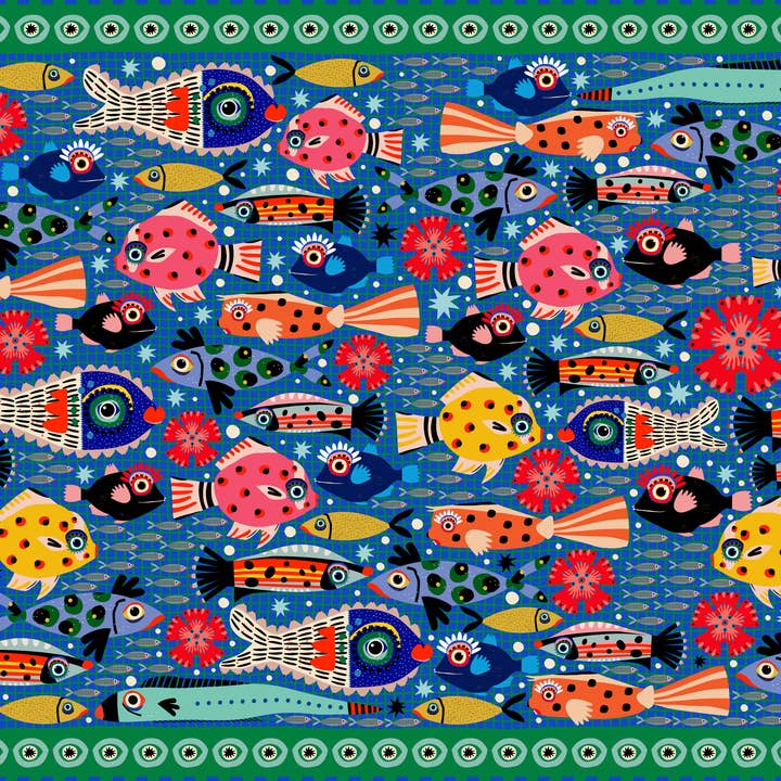 Fish Party wrap for wholesale by Mur by Ayca
