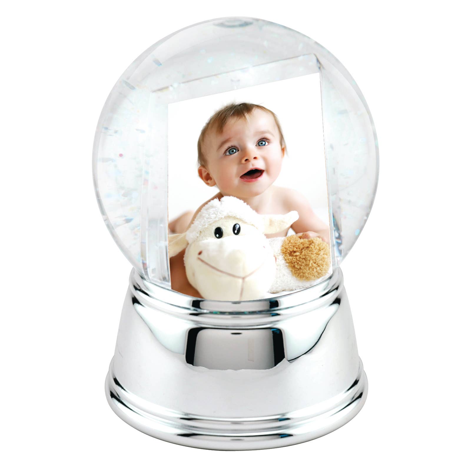 Neil Enterprises – Engroshandel Snekugle - Børn og baby – Sphere Photo Snow Globe med Chrome Base1