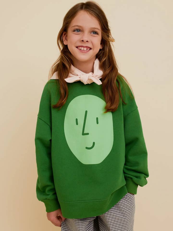 Green ORGANIC COTTON POTATO SWEATSHIRT for wholesale on Faire0