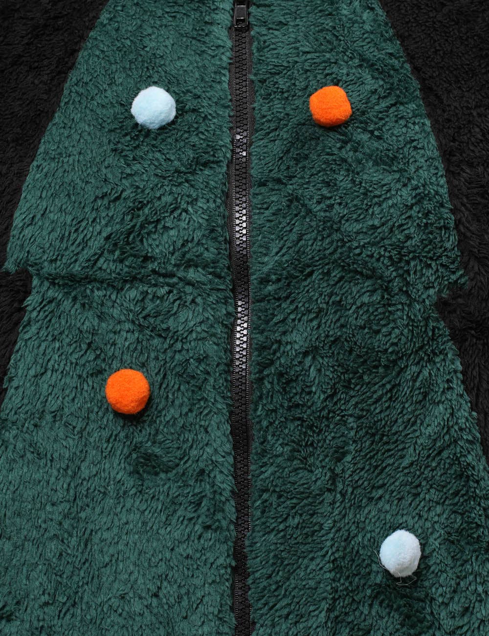 Green Ladies Christmas Color Block Fleece Jumpsuit Hooded Overall for wholesale on Faire1