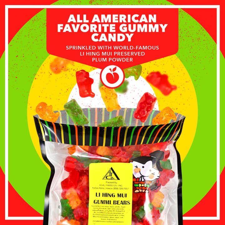 Snack Hawaii - Wholesale Gummy - Li Hing Mui Gummy Bears1