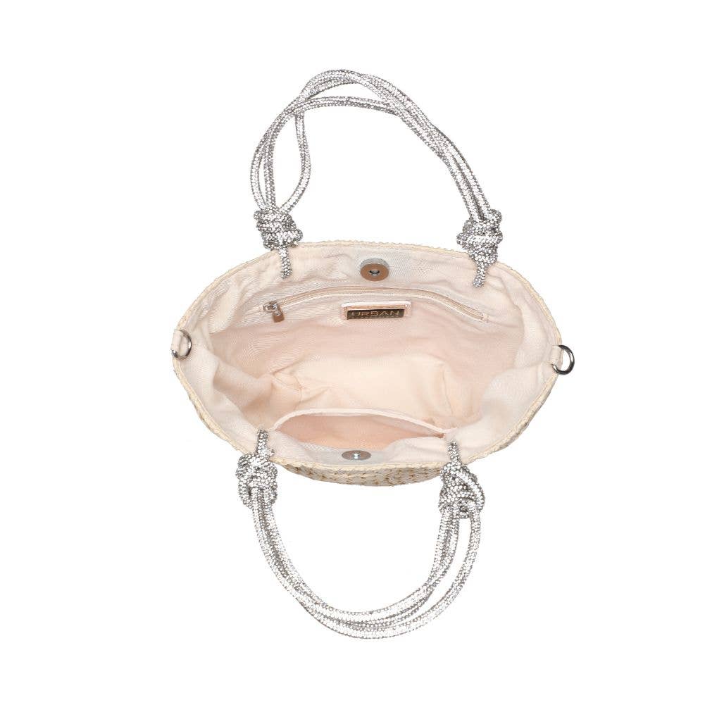 Urban Expressions – wholesale Bärkasse - Dam – Gaia Straw Mini Tote med kristallhandtag10