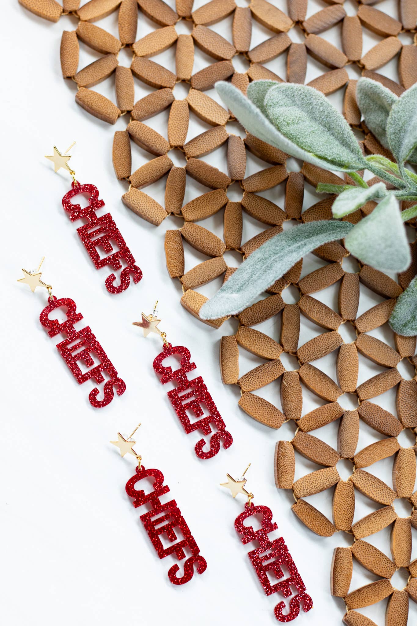 EJ Clay Co - Wholesale Dangle Earrings - CHIEFS 18k Dangles0