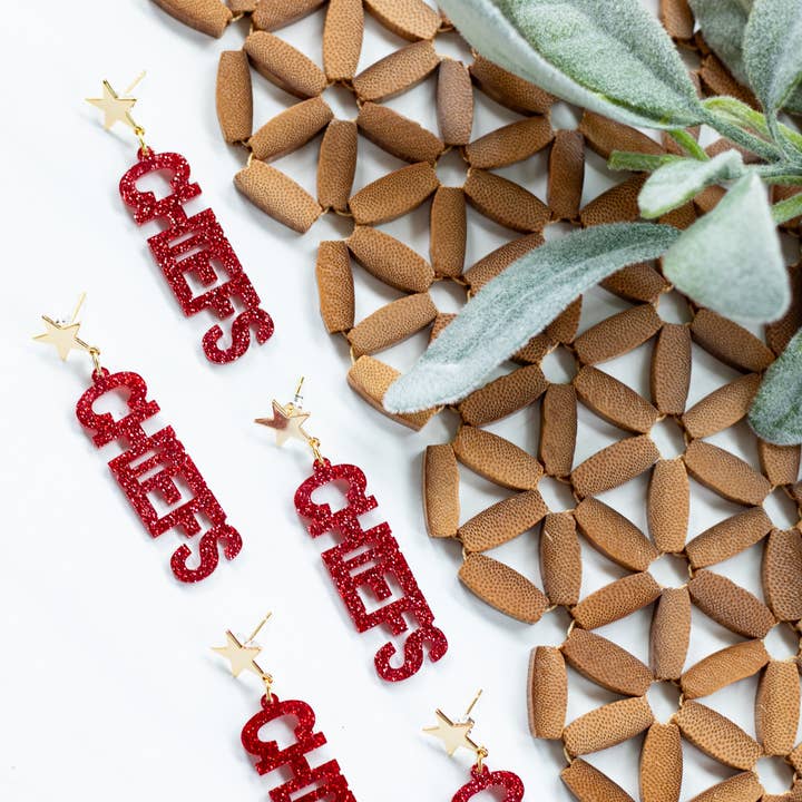 EJ Clay Co - Wholesale Dangle Earrings - CHIEFS 18k Dangles