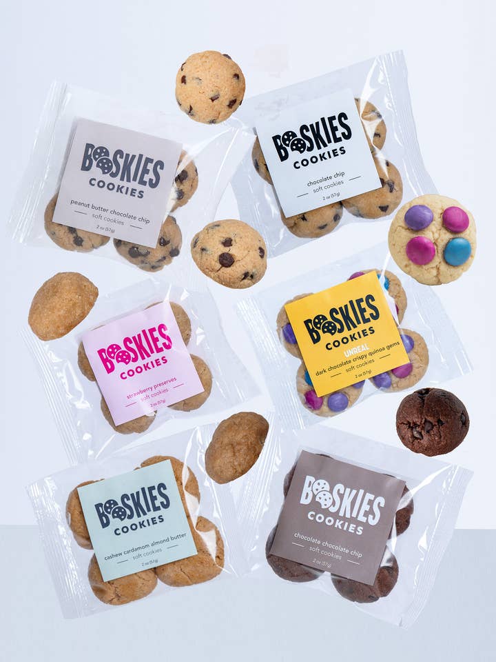 Mini Pack Sampler Kit (6 Mini Packs) for wholesale by Booskies Cookies