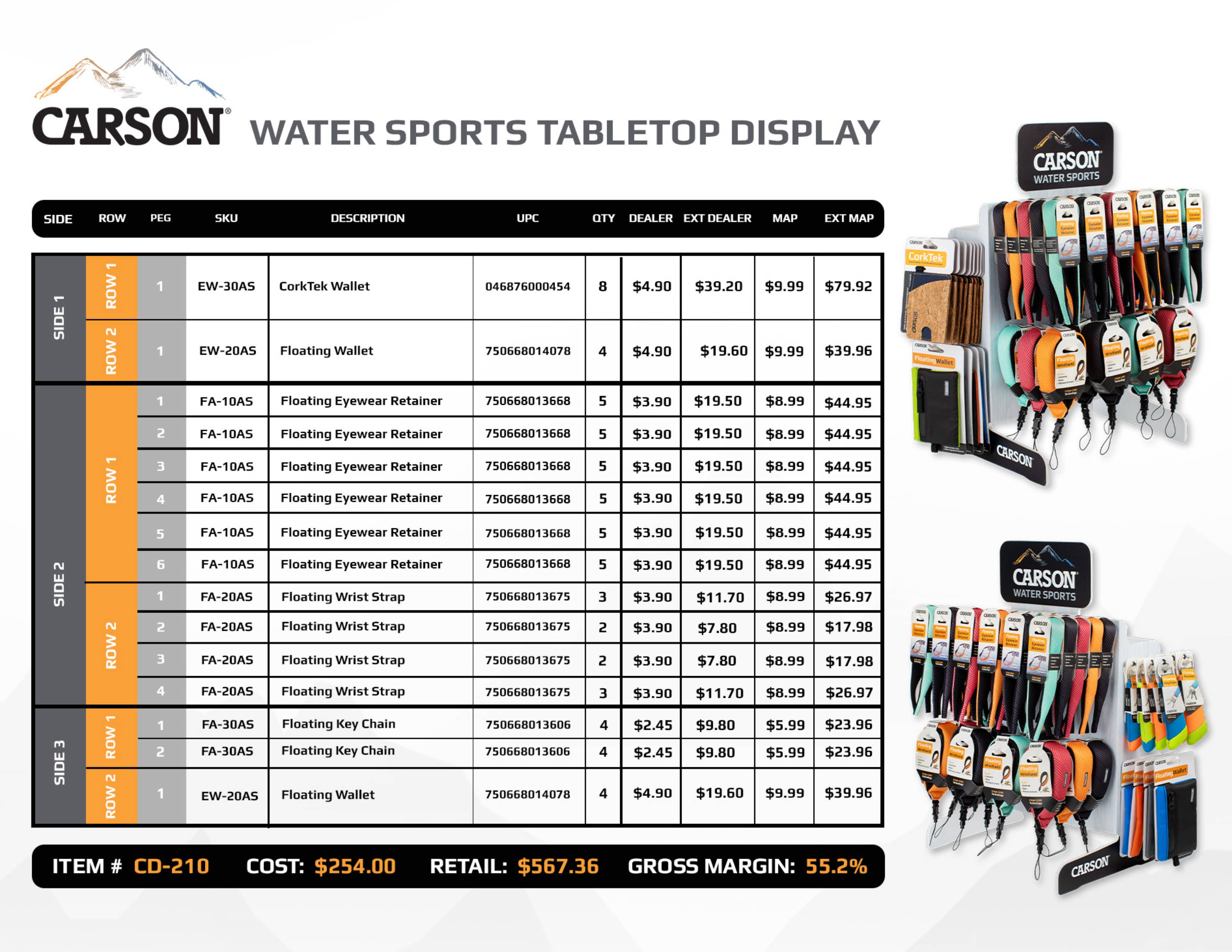 Carson - Vente Lunettes de natation – unisexe - Présentoir de Comptoir pour Sports Nautiques (64 Pièces Assorties)8