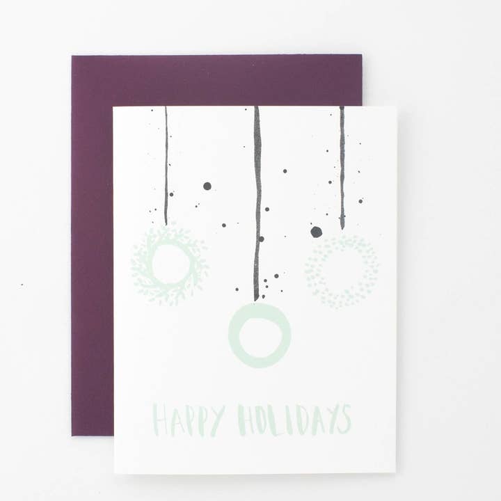 Happy Holidays Wreath Trio for wholesale by Tack and Ward