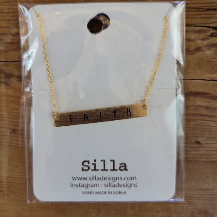 Faith Bar Necklace for wholesale by Silla