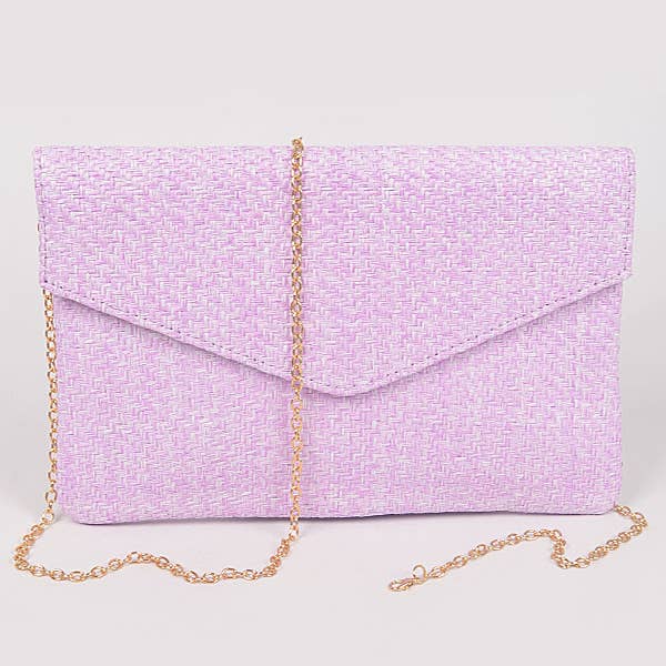 3AM BY H&D ACCESSORIES - Wholesale Clutch Bag - Women's - Faux Straw Envelope Clutch