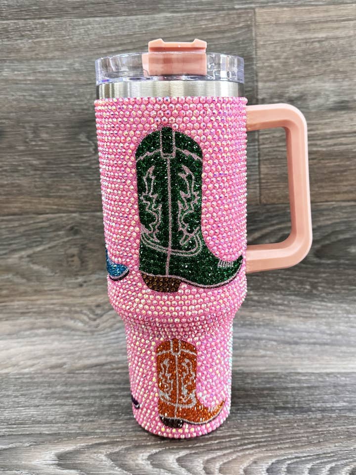 GOBELETS EN ACIER INOXYDABLE RHINESTONE BOOTS 40oz pour la vente par DESHENG ENTERPRISE