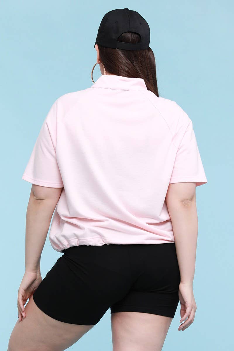 Haute Fox Plus Size & Contemporary – Engroshandel Sweatshirt - Dame – Pullover-sweatshirt i store størrelser med lynlås foran - CL1898P-T1