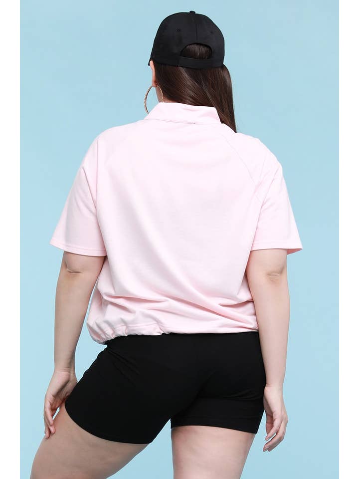 Haute Fox Plus Size & Contemporary – Engroshandel Sweatshirt - Dame – Pullover-sweatshirt i store størrelser med lynlås foran - CL1898P-T1