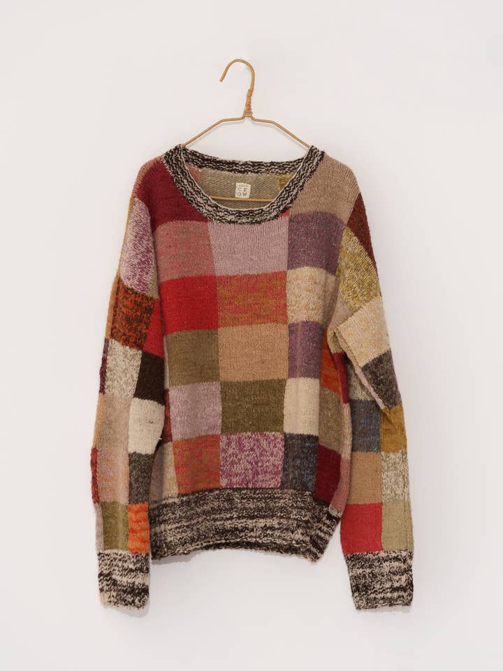 Mosaic Knit Sweater for wholesale by World of Crow llc