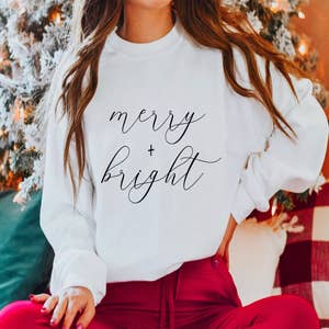 Purchase Wholesale merry and bright sweatshirt. Free Returns & Net