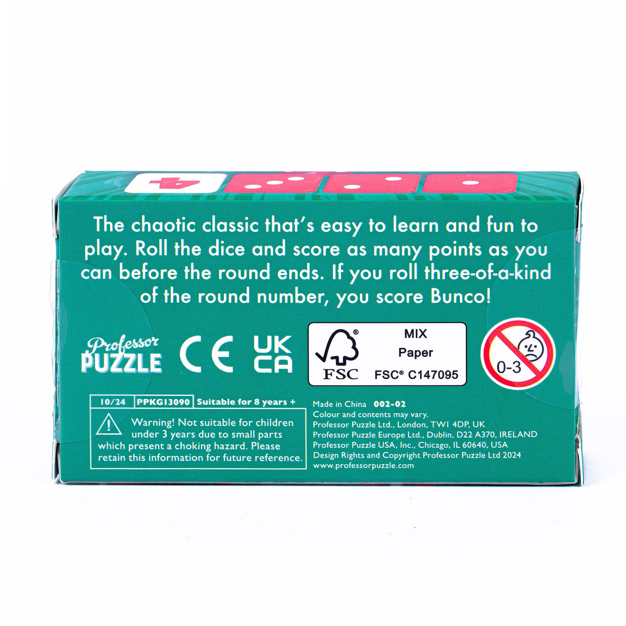 Professor Puzzle USA, Inc. - Wholesale Board Game - Mini Dice Games CDU (D.40)12