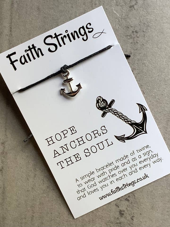 Christian Gift Faith String Wish Bracelet Anchor God Gift for wholesale by Faithstrings