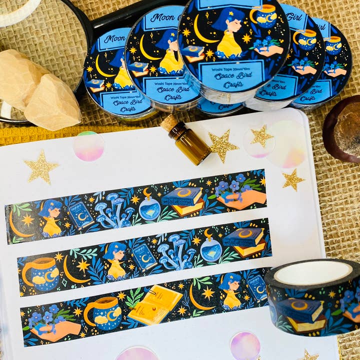 Split Moon Studios - Wholesale Washi Tape - Moon Girl Washi Tape - Cute Washi Tape- Washi Tape5
