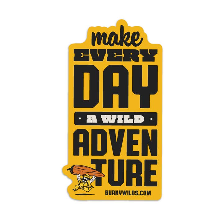 Outdoor Nature Sticker - A Wild Adventure - Dishwasher Safe for wholesale by Burny Wilds