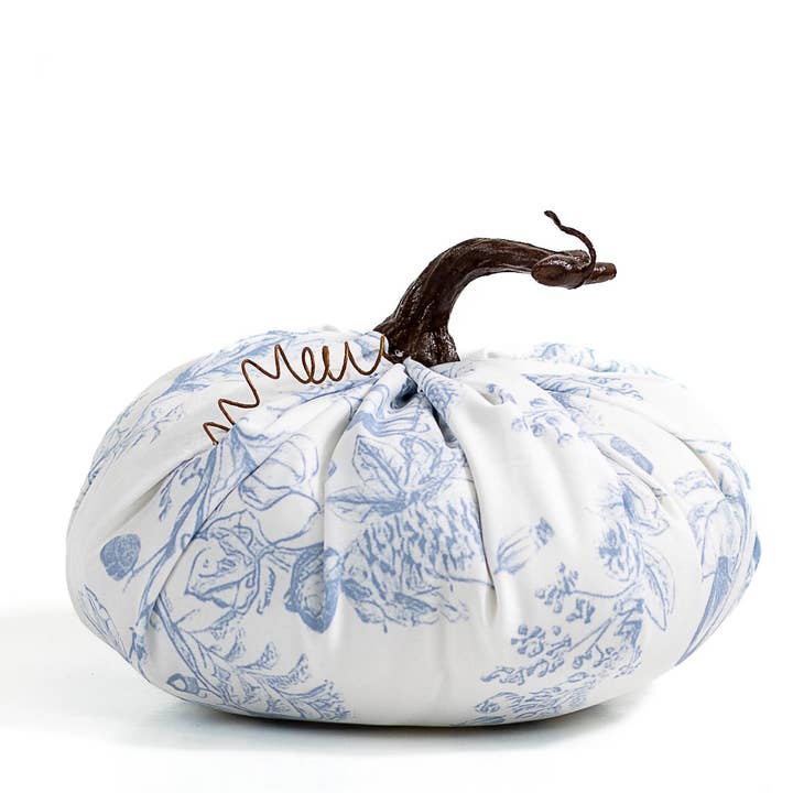 The Royal Standard - Wholesale Decorative Tabletop Object - Gloria Pumpkin Cream/Blue 7.5"