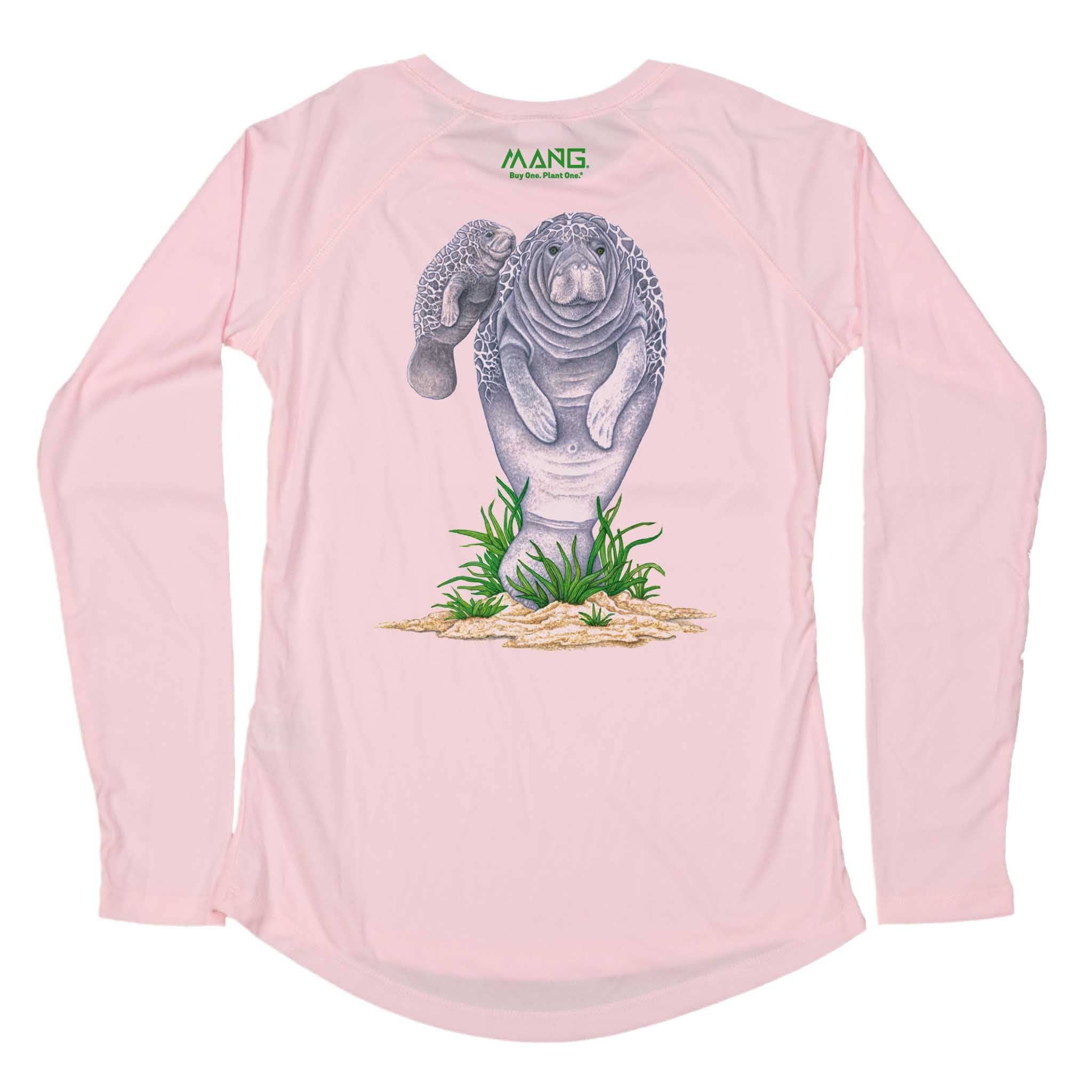 MANG - Wholesale Screen Printed T-Shirt - Women's - Mamma Manatee MANG - Women's - LS2
