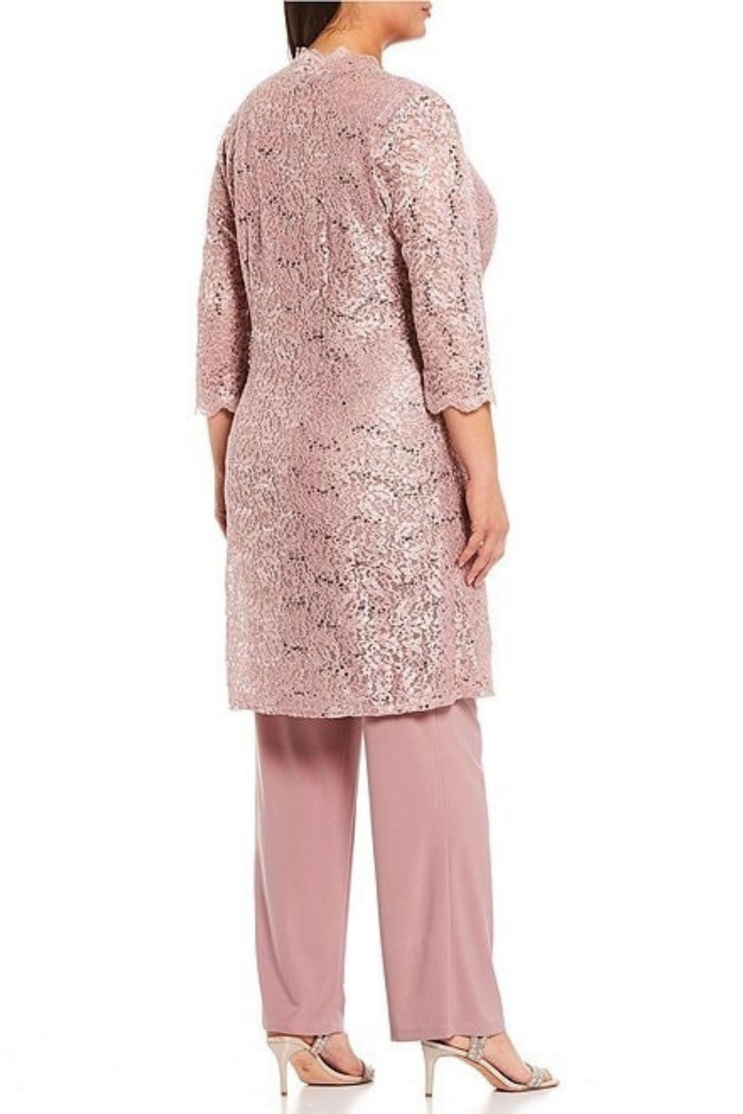 New Yorker's Apparel - Wholesale Top & Pant Set (NOT Loungewear) - Women's - RM Richards Lace 3/4 Sleeve 3-Piece Pants Set1