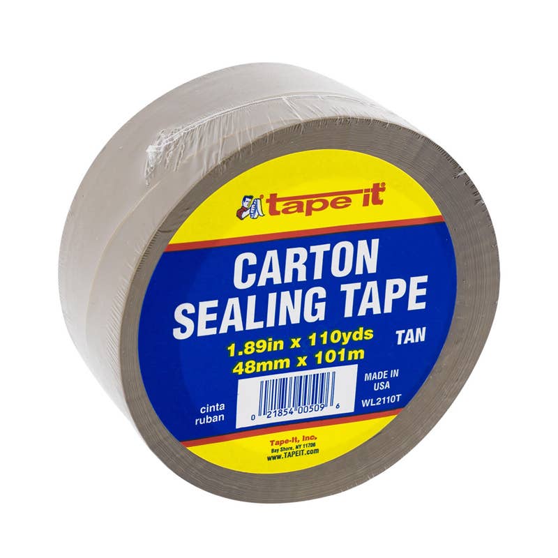 Deluxe Import Trading - Wholesale Tape - Tape It Tan 110yd Carton Sealing Tape0
