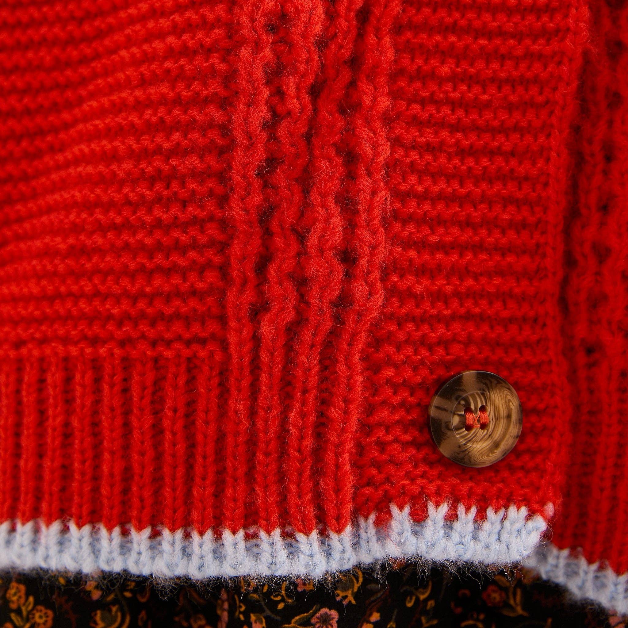 Cara & The Sky - Wholesale Cardigan - Women's - Brigit Pointelle Stitch Balloon Sleeve Cardigan - Orange5