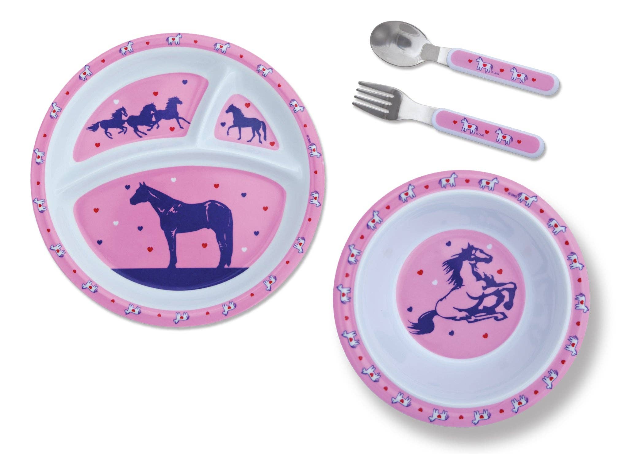 Country Barn USA - Wholesale Dinnerware Set - Kids & Baby - Boxed Toddler Dinner Gift Sets - Pink or Blue0