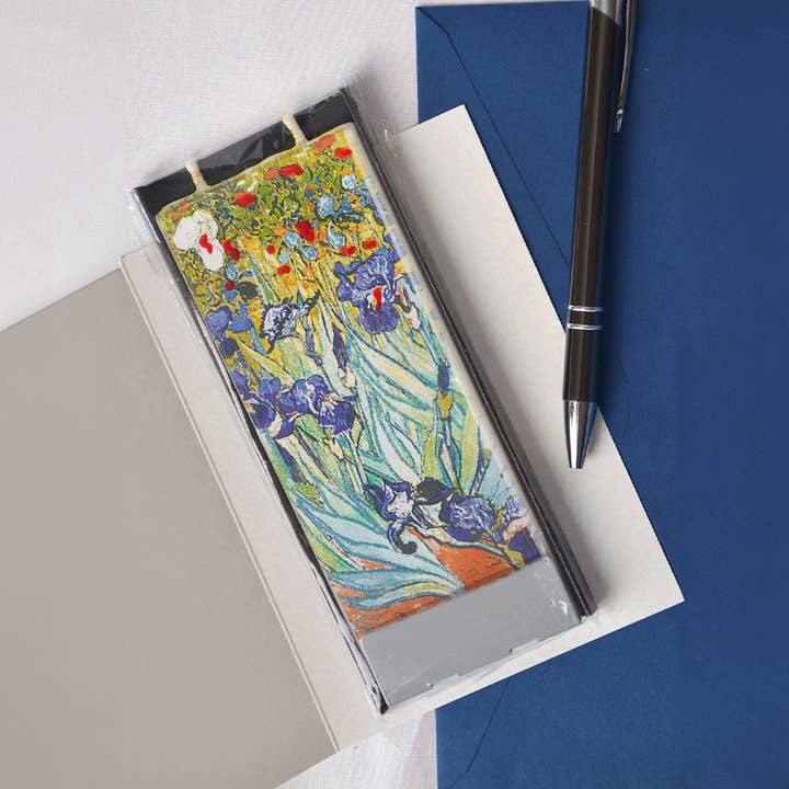 Flatyz Candles - Wholesale Novelty Candle - Flat Handmade Candle - Van Gogh Irises Fine Art Painting2