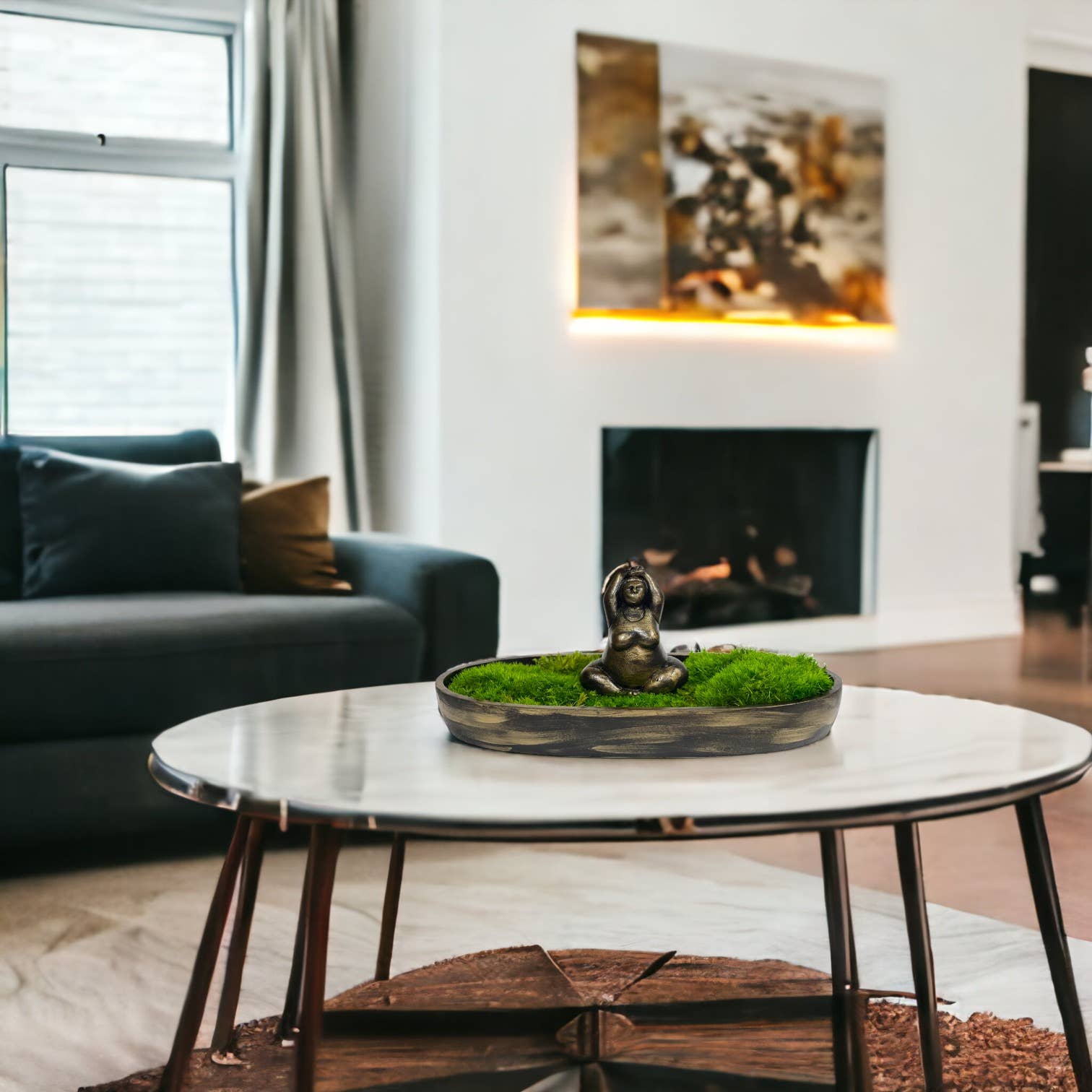 Planters Made in the USA - Wholesale Decorative Tabletop Object - Moss Table Centerpiece Decor Preserved Plant, Forever Green9