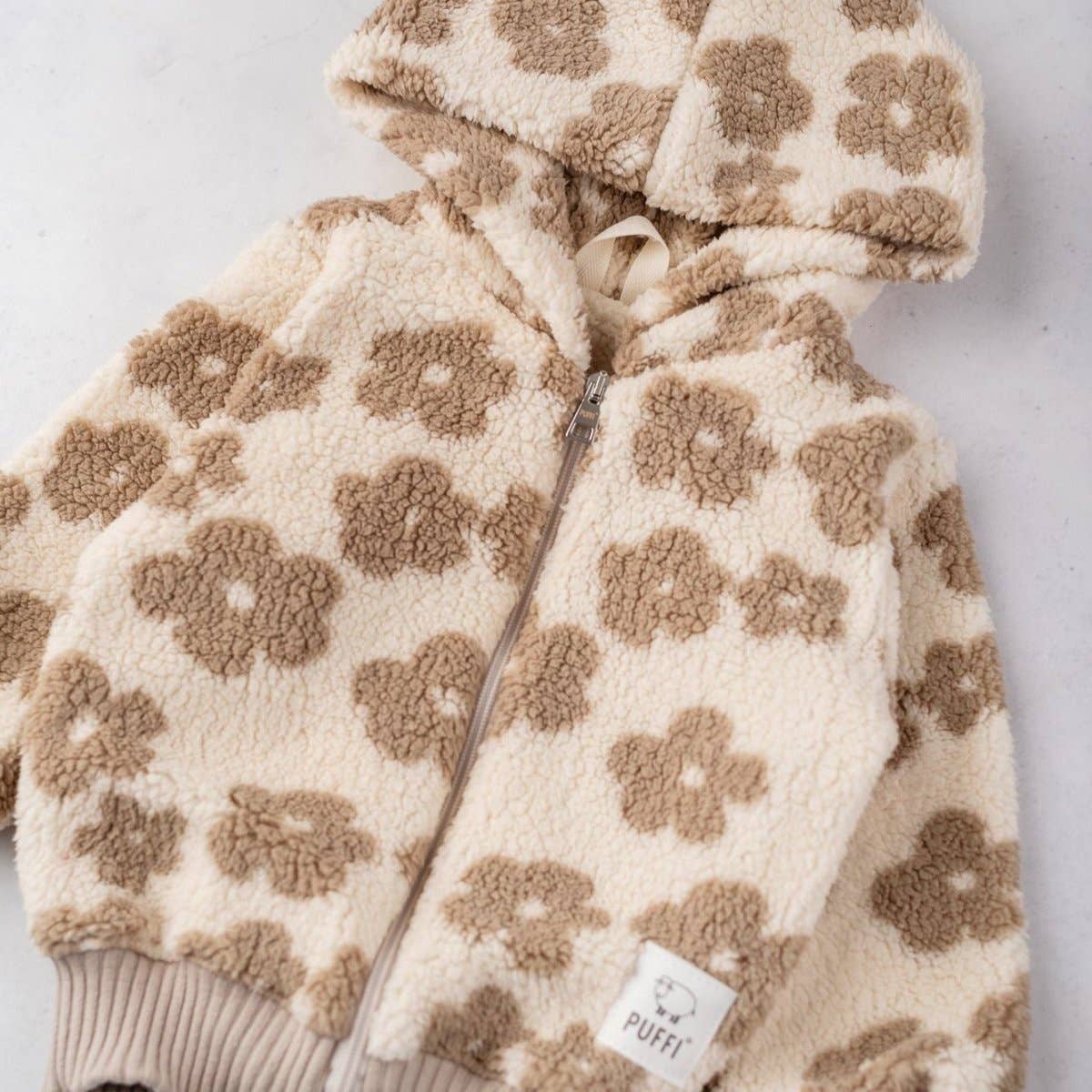 PUFFI - Vente Sweat à capuche – enfant - Veste pour enfants SHERPA DAISY2