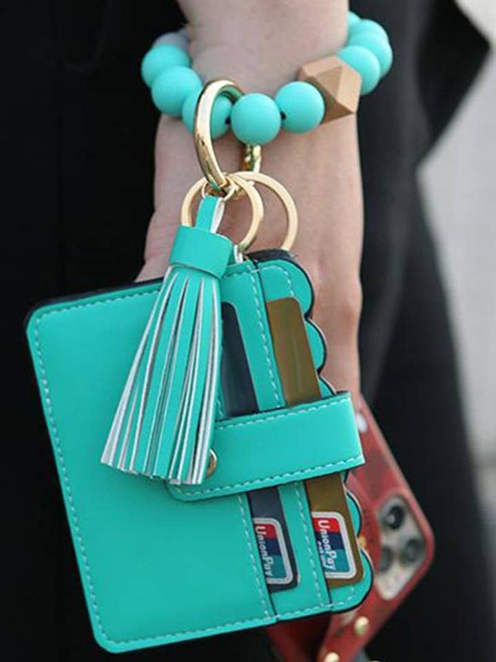 ..1014 Kralen Armband Sleutelhanger Kaart Houder Portemonnee. SI-26423 voor wholesale door 42POPS