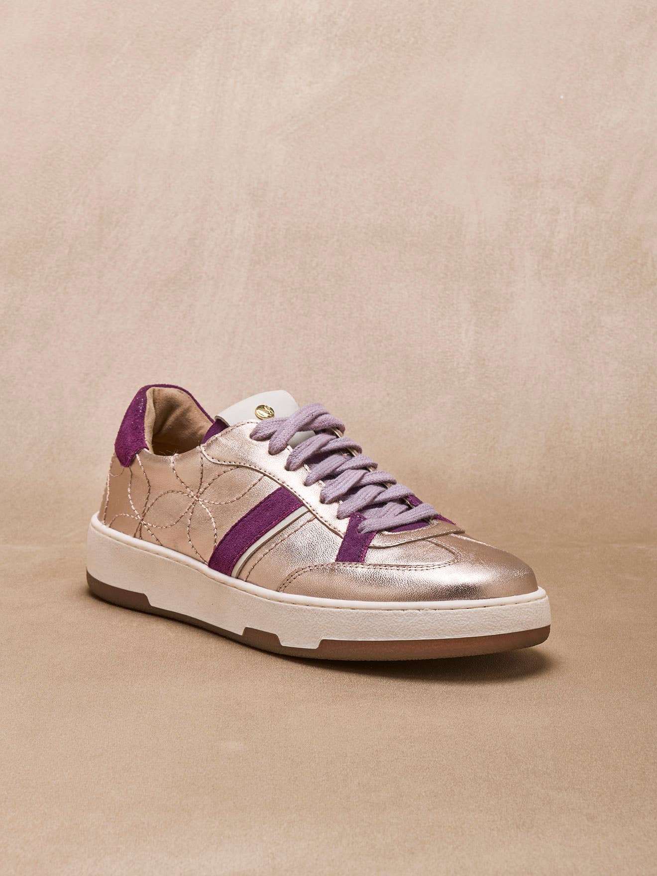 Bronze Metallic effect leather sneakers (2012083_0014) for wholesale on Faire2