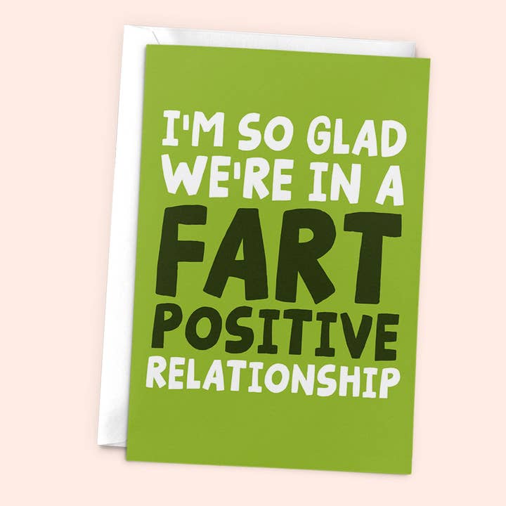Fart Positive Relationship - Funny Fart Love Card for wholesale by Studio Doodles