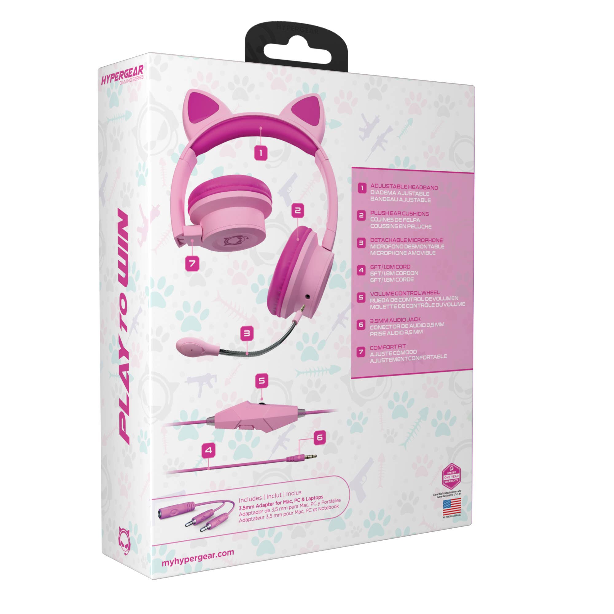 JupiterGear Home - Wholesale Headphones - HyperGear Kombat Kitty Gaming Headset4