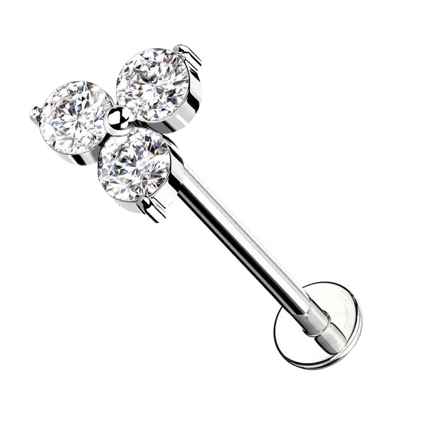 Awaken - Vente Boucles d'oreille uniques - Piercing labret plat à filetage interne PC-1753