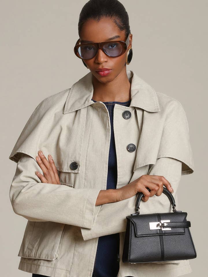 Cotton Cape Jacket for wholesale by Avec Les Filles