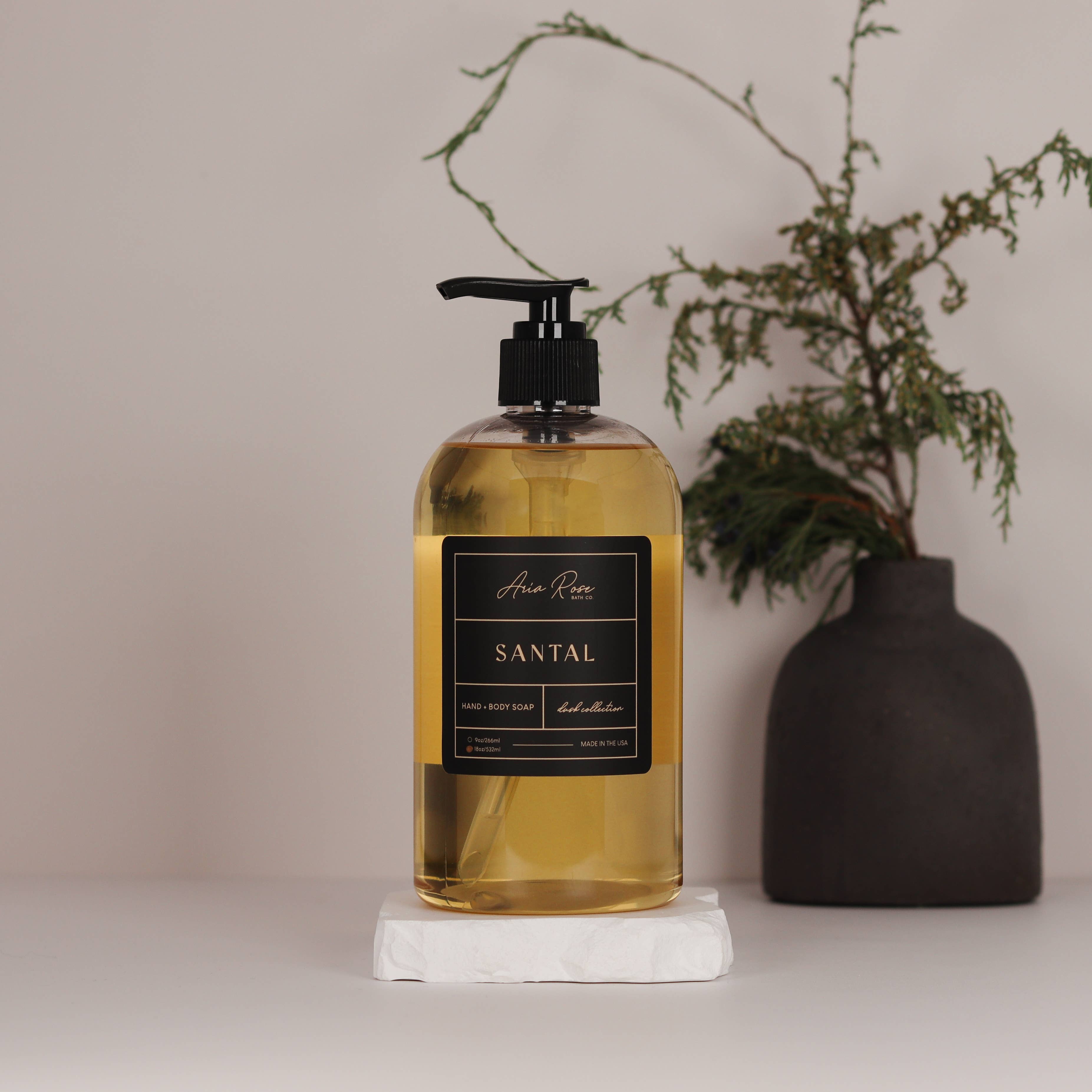 Aria Rose Bath Co - Wholesale Hand Soap/Wash - Santal Hand + Body Liquid Soap - Dusk Collection1